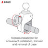 Picture of RAM Mounts RAP-B-400U Tough-Claw Small Clamp Base with Ball with B Size 1" Ball for Rails 0.625" to 1.14" in Diameter