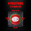 Picture of Ampper 1-2-Both-Off Battery Disconnect Switch, 12-48 V Battery Master Cut Shut Off Isolator Switch with Lugs (1-2-Both-Off Kit)