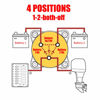 Picture of Ampper 1-2-Both-Off Battery Disconnect Switch, 12-48 V Battery Master Cut Shut Off Isolator Switch with Lugs (1-2-Both-Off Kit)