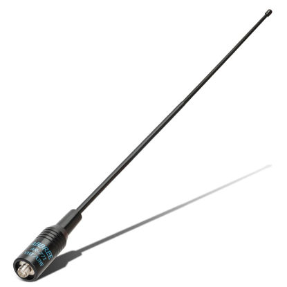 Picture of ABBREE AR-771 14.96Inch SMA-Female Dual Band VHF/UHF High Gain Soft Whip Antenna for Baofeng UV-5R(All),BF-F8HP, BF-F8TD,UV-82(All) BF-888S UV-10R BF-H6/H7 TP-8Plus UV-K5 Kenwood Two Way Radio