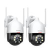 Picture of 2Packs, 2K WiFi Outdoor Security Cameras Pan-Tilt 360° View, 3MP Surveillance Cameras with Motion Detection and Siren, 2-Way Audio, Full Color Night Vision, Waterproof