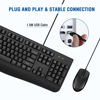 Picture of Wired Keyboard and Mouse Combo, EDJO Full-Sized Ergonomic Computer Keyboard with Palm Rest and Optical Wired Mouse for Windows, Mac OS Desktop/Laptop/PC