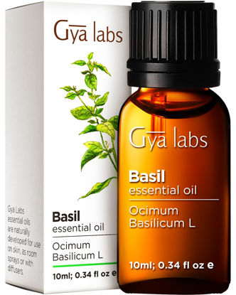 Picture of Gya Labs Basil Essential Oil - Herbaceous & Refreshing Aroma (0.34 fl oz)
