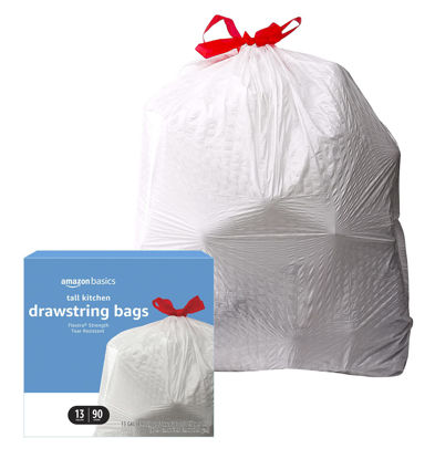 13-Gallon and 4-Gallon Trash Bags Set 160 Count - Unscented Tall Kitchen  Garbage bags 49.2 Liter and Small Clear Trash Can Liners 15 Liter for