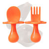 Picture of Grabease Toddler Silverware Toddler Spoons and Forks Baby Silverware Baby For and Spoons, BPA-Free & Phthalate-Free for Baby & Toddler, 1 Set, Orange