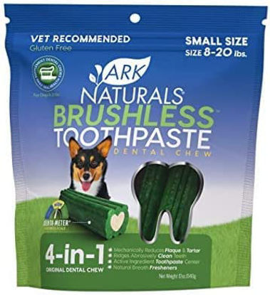 Picture of Ark Naturals Brushless Toothpaste, Dog Dental Chews for Small Breeds, Freshens Breath, Helps Reduce Plaque & Tartar, 12oz, 1 Pack