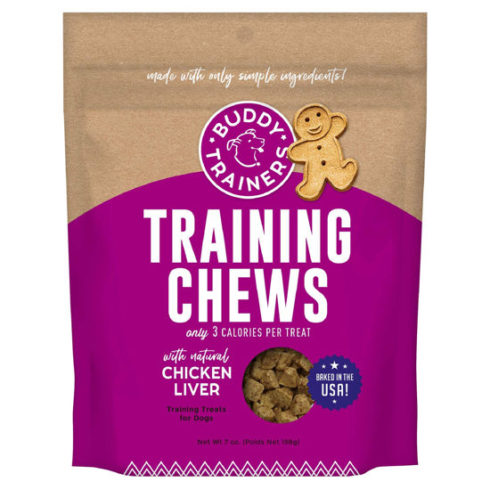 Picture of Buddy Trainers Dog & Puppy Training Treats for Small or Large Dogs, Baked in USA, Natural Chicken Liver 7 oz.