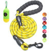 Picture of BAAPET 2/4/5/6 FT Dog Leash with Comfortable Padded Handle and Highly Reflective Threads for Small Medium and Large Dogs (6FT-1/2'', Yellow)