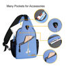 Picture of MOSISO Sling Backpack, Multipurpose Crossbody Shoulder Bag Travel Hiking Daypack, Airy Blue, Medium