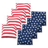 Picture of JMEXSUSS Weather Resistant Standard Corn Hole Bags, Set of 8 Regulation Professional Cornhole Bags for Tossing Game,Corn Hole Beans Bags with Tote Bag(Middle Stars/Stripes)