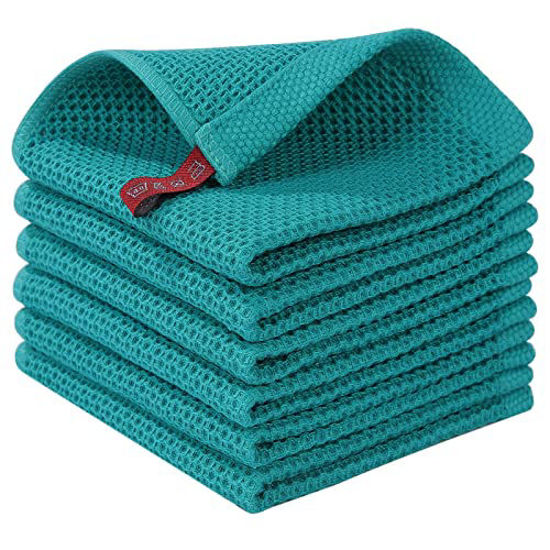 Homaxy 100% Cotton Waffle Weave Kitchen Towels 13 x 28 Inches