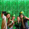 Picture of KatchOn, XtraLarge Green Streamers Backdrop - 8x6.4 Feet, Pack of 2 | Green Streamers Party Decorations | Green Fringe Curtain for Jungle Party Decorations | Green Backdrop, Football Party Decorations