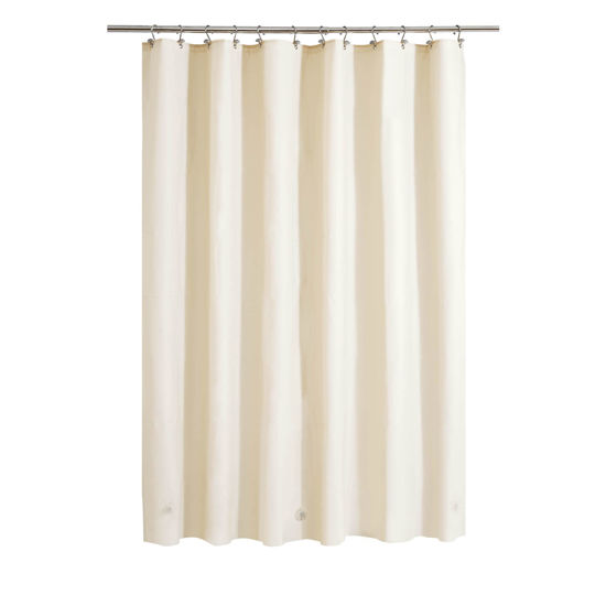 Picture of Barossa Design Beige Shower Curtain Liner - Premium PEVA, BPA & PVC Free, No Chemical Smell, Lightweight Standard Size Shower Curtain with 3 Magnets, Metal Grommets - Beige