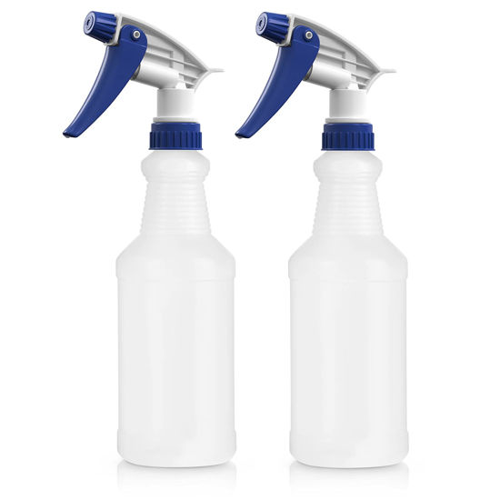 Picture of Bar5F Plastic Spray Bottles, Leak Proof, Empty 16 oz. Value Pack of 2 for Chemical and Cleaning Solutions, Adjustable Head Sprayer Fine to Stream