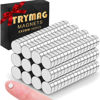 Picture of TRYMAG Magnets, 180Pcs 5x2MM Small Strong Neodymium Magnets Tiny Rare Earth Magnets Round Fridge Magnets for Whiteboard, Office, DIY, Science, Photo - Come with a Storage Case