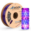 Picture of AMOLEN PLA 3D Printer Filament, PLA Filament 1.75mm Transparent Blue Purple, with Light Transmission Feature,1KG/2.2lb