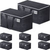 Picture of FabSpace Moving Boxes Heavy Duty Moving Bags with Strong Zippers and Handles Collapsible Moving Supplies, Storage Totes for Packing & Moving Storing 125L,8-Pack