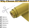 Picture of HTVRONT HTV Vinyl Rolls Heat Transfer Vinyl - 12" x 15ft Gold HTV Vinyl for Shirts, Iron on Vinyl for Cricut & Cameo - Easy to Cut & Weed for DIY Heat Vinyl Design (Gold)