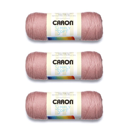 Picture of Caron Simply Soft Victorian Rose Yarn - 3 Pack of 170g/6oz - Acrylic - 4 Medium (Worsted) - 315 Yards - Knitting/Crochet