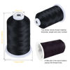 Picture of Simthread Embroidery Thread 5500 Yards Black 900, 40wt 100% Polyester for Brother, Babylock, Janome, Singer, Pfaff, Husqvarna, Bernina Machine