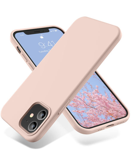 Picture of OTOFLY Compatible with iPhone 12 Case and iPhone 12 Pro Case 6.1 inch(2020),[Silky and Soft Touch Series] Premium Soft Liquid Silicone Rubber Full-Body Protective Bumper Case (Pink)