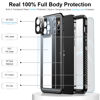 Picture of Temdan for iPhone 12 Pro Max Case Waterproof,Built-in Screen Protector [IP68 Underwater][Military-Grade Protection][Dustproof][Real 360] Full Body Shockproof Phone Case-Black/Clear