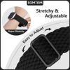 Picture of EOMTAM 5 Pack Braided Stretchy Adjustable Straps Compatible for Apple Watch Band 38mm 40mm 41mm 42mm 44mm 45mm 49mm for Women Men ,Sport Elastic Nylon Cloth Wristbands for iWatch Series Ultra 8 SE 7 6 5 4 3(Gray,44)