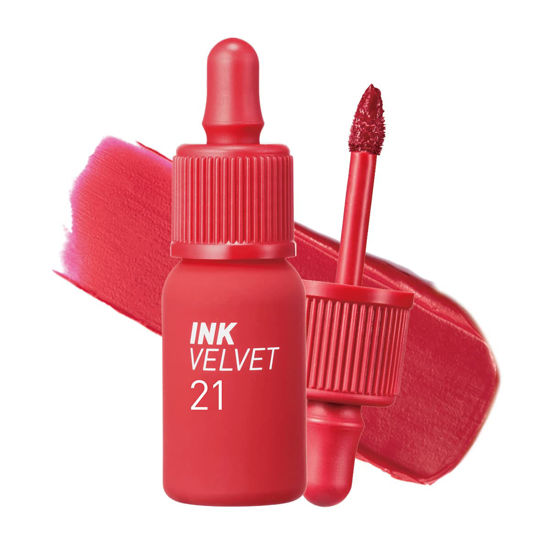 Picture of Peripera Ink the Velvet Lip Tint, Liquid Lip (0.14 fl oz, 021 VITALITY CORAL RED)