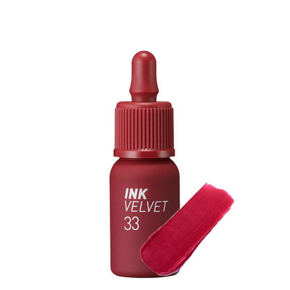 Picture of Peripera Ink the Velvet Lip Tint, High Pigment Color, Longwear, Weightless, Not Animal Tested, Gluten-Free, Paraben-Free (033 PURE RED)