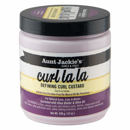 Picture of Aunt Jackie's Curl La La, Lightweight Curl Defining Custard, Enriched with Shea Butter & Olive Oil, Basic, 15 Ounce
