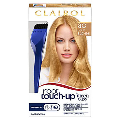 Picture of Clairol Root Touch-Up by Nice'n Easy Permanent Hair Dye, 8G Medium Golden Blonde Hair Color, Pack of 1