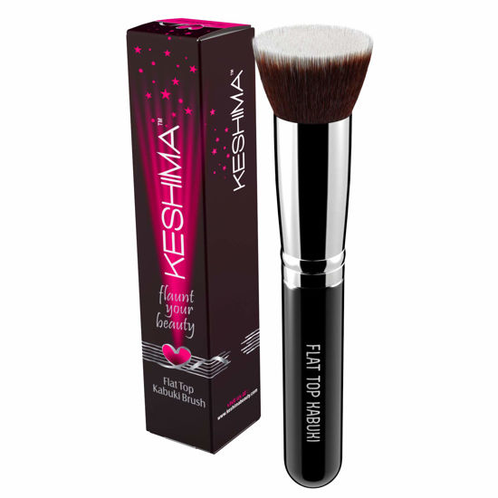 Picture of Flat Top Kabuki Foundation Brush By KESHIMA - Premium Makeup Brush for Liquid, Cream, and Powder - Buffing, Blending, and Face Brush