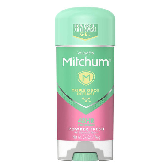 Picture of Mitchum Anti-Perspirant & Deodorant for Women, Power Gel, Powder Fresh, 3.4 oz (96 g) (Pack of 4)