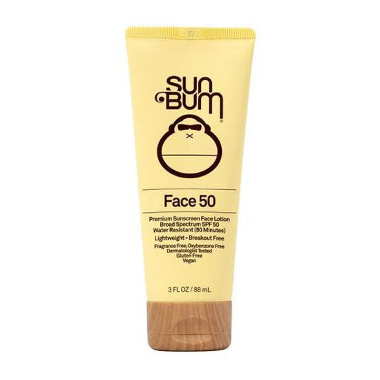 Picture of Sun Bum Original SPF 50 Sunscreen Face Lotion | Vegan and Hawaii 104 Reef Act Compliant (Octinoxate & Oxybenzone Free) Broad Spectrum Fragrance-Free Moisturizing UVA/UVB Sunscreen with Vitamin E|3oz