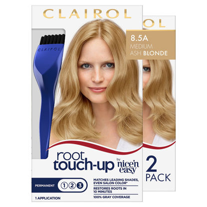 Picture of Clairol Root Touch-Up by Nice'n Easy Permanent Hair Dye, 8.5A Medium Ash Blonde Hair Color, Pack of 2