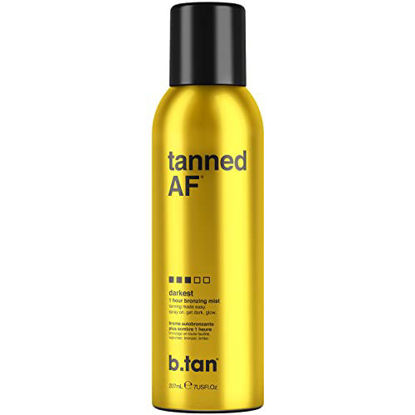 Picture of b.tan Dark Self Tanning Bronzing Mist Spray Tan - Fast, Sunless Tanner Mousse, No Fake Tan Smell - Quick Tan Spray, Instant Tan, Self Tanner - No Added Nasties, Vegan, Cruelty Free, 7 Fl Oz