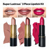 Picture of Revlon Lipstick Set, Super Lustrous 3 Piece Gift Set, High Impact, Multi-Finish in Cream, Pearl & Matte, Pack of 3