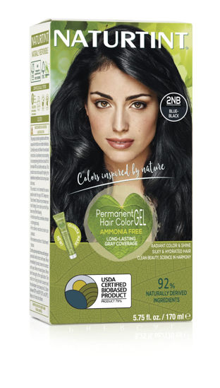 Picture of Naturtint Permanent Hair Color 2NB Blue Black (Pack of 1), Ammonia Free, Vegan, Cruelty Free, up to 100% Gray Coverage, Long Lasting Results