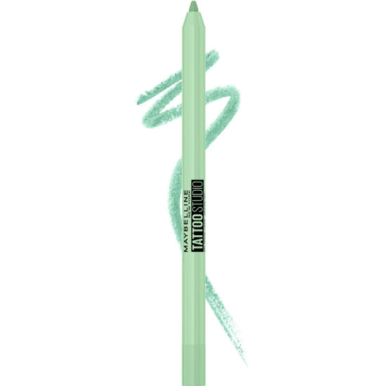 Picture of MAYBELLINE New York Tattoo Studio Long-Lasting Sharpenable Eyeliner Pencil, Glide on Smooth Gel Pigments with 36 Hour Wear, Waterproof Lime Smash 0.04 oz