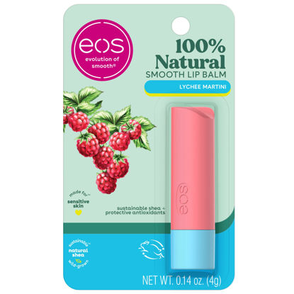 Picture of eos Super Soft Shea Lip Balm Stick - Lychee Martini | Deeply Hydrates | Seals in Moisture | Sustainably-Sourced Ingredients | 0.14 oz