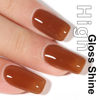 Picture of AILLSA Jelly Brown Gel Nail Polish - Dark Nude Gel Polish Sheer Amber Color Nail Polish Gel Neutral Translucent Soak Off U V Gel Nails for Nail Art Manicure DIY at Home 0.51 Fl Oz /GB62