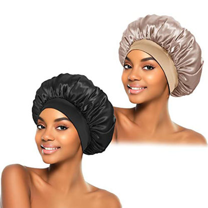 Free Sample Bonnets And Satin Hair Wraps Long Band Custom Designer Bonnets  Adjustable Elastic Bonnet - Buy Bonnets And Satin Hair Wraps,Designer