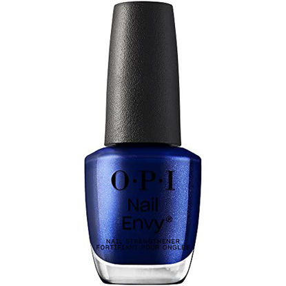 Picture of OPI Nail Envy, Nail Strengthening Treatment, Stronger Nails in 1 Week, Vegan Formula, Opaque Dark Blue Crème Finish, All Night Strong, 0.5 fl oz