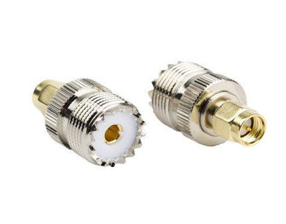 Picture of DHT Electronics 2pcs RF coaxial coax adapter SMA male to UHF female SO-239 SO239