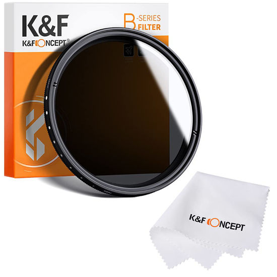 Picture of K&F Concept 58mm Variable ND2-ND400 ND Lens Filter (1-9 Stops) for Camera Lens, Adjustable Neutral Density Filter with Microfiber Cleaning Cloth (B-Series)