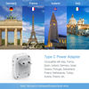 Picture of European Travel Plug Adapter USB C, TESSAN International Plug Adapter with 4 AC Outlets and 3 USB Ports, Type C Power Adaptor Charger for US to Most of Europe Iceland Spain Italy France Germany