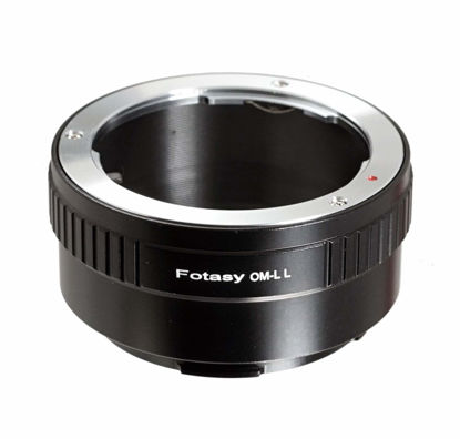 Picture of Fotasy Olympus OM Lens to L Adapter, Copper, OM Lens Adapter to L Mount, Compatible with Panasonic S1 S1H S1R S4 S5 Leica SL SL2 TL2 TL Leica T Sigma fp fp L Mirrorless Camera