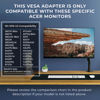 Picture of HumanCentric VESA Mount Adapter Bracket, VESA Adapter Compatible with Acer Monitor R240HY bidx, R221Q, R271, SB220Q, R241Y, RT240Y, RT270, SA220Q, SA230 bi, SA240Y, SA270 Bbix, SB230, SB240Y and More