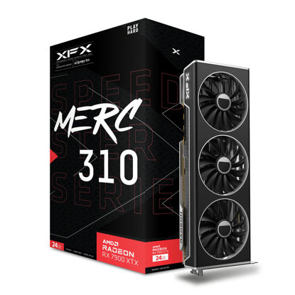 Picture of XFX Speedster MERC310 AMD Radeon RX 7900XTX Black Gaming Graphics Card with 24GB GDDR6, AMD RDNA 3 RX-79XMERCB9