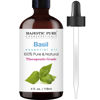 Picture of MAJESTIC PURE Basil Essential Oil, Therapeutic Grade, Pure and Natural Premium Quality Oil, 4 Fl Oz